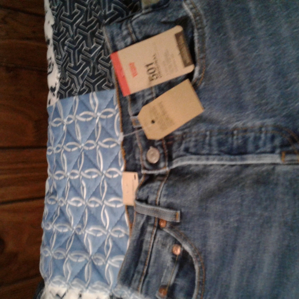 Womens Levi's 501 straight leg high waisted jeans